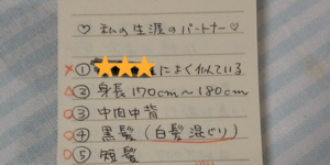 引き寄せの理想の男性像メモ
