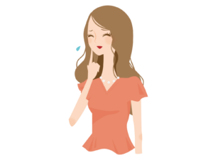 苦笑い女性