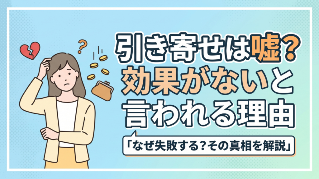 引き寄せは嘘？効果がないと言われる理由