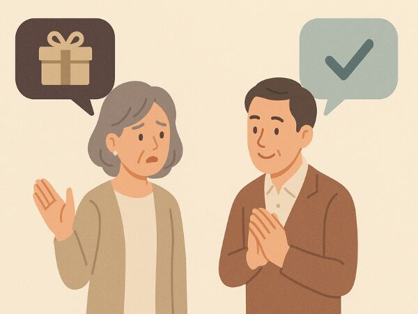 そろそろ終わりにしませんか?と提案される様子