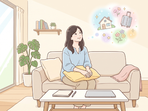 理想の未来を鮮明に思い描いている女性
